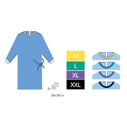 sterilcha Chirurginis chalatas ALPHAtex , su 2 sugeriančiais rankšluosčiais, sterilus - Image 1