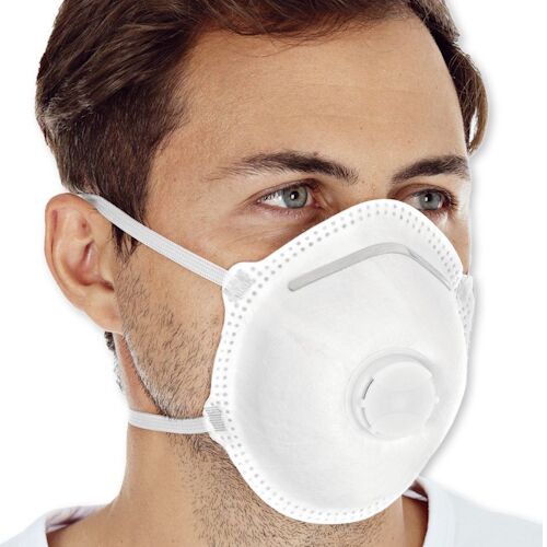 Respiratorius, veido kaukė FFP2 su vožtuvu (1vnt) - Image 1