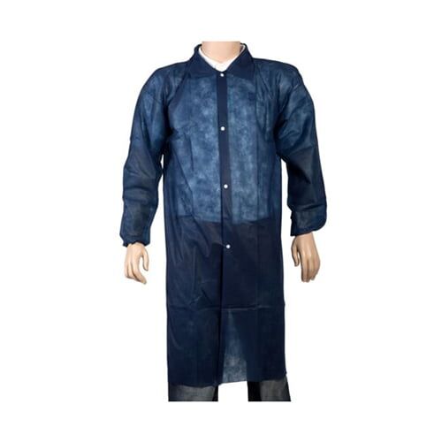 Vienkartinis apsiaustas/chalatas PP, su spaudėm, mėlyna (1vnt) - Image 1