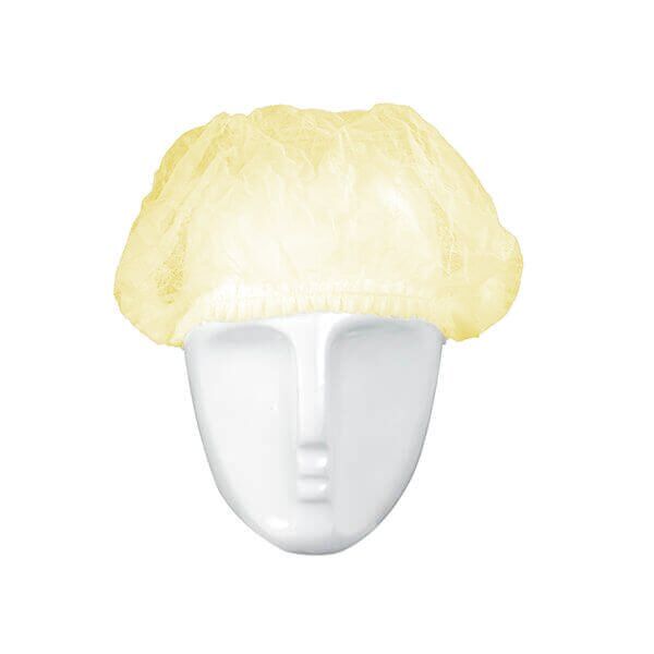 Geltona kepurėlėl Vienkartinės gofruotos kepurėlės, geltona (100vnt) - Image 1