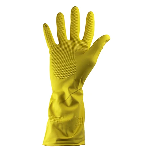 Polyco lateksinės buitinės pirštinės Shield GR01 (0,4mm storio), (geltonos, mėlynos), (1 pora) - Image 1