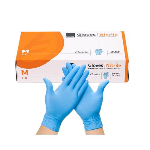 Abena Classic nitrilinės vienkartinės pirštinės, mėlynos (100vnt) - Image 1