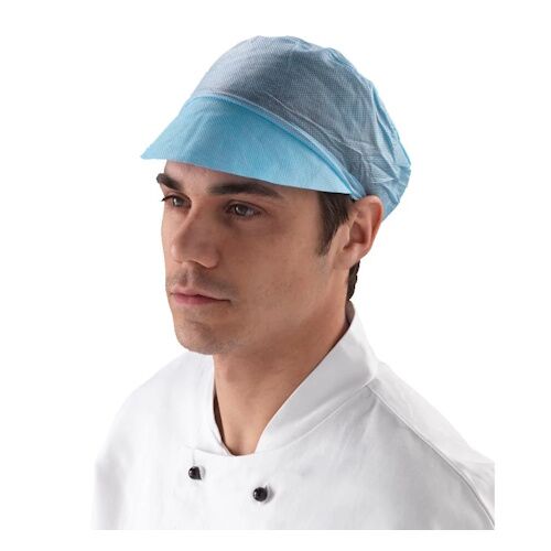 Vienkartinės kepurėlės su snapeliu trumpiems plaukams (100vnt) - Image 1