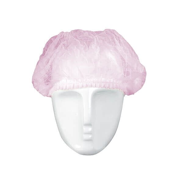 Vienkartinės gofruotos kepurėlės, rožinė (100vnt) - Image 1