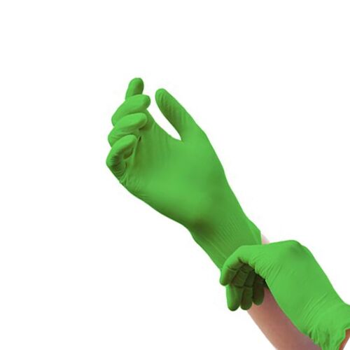 Medi-inn nitrilinės vienkartinės pirštinės, Apple green S/M/L/XL (100vnt) - Image 1