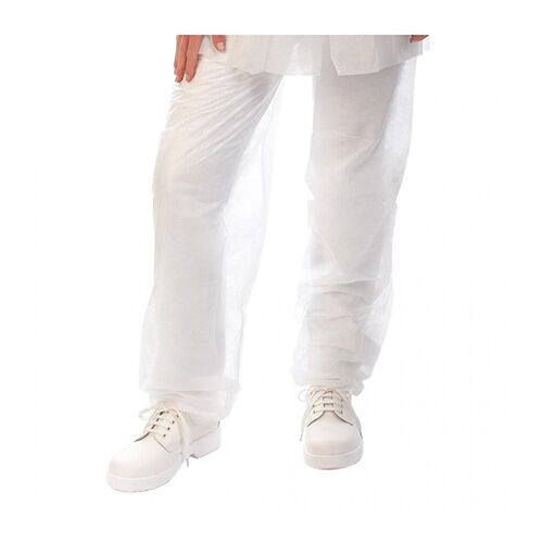 Vienkartinės kelnės PP, baltos (1vnt) - Image 1