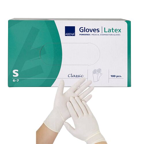 Abena Classic lateksinės vienkartinės pirštinės XS/S/M/L/XL (100vnt) - Image 1
