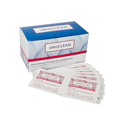 alkoclean Spiritinės servetėlės dezinfekcijai, ALKOCLEAN (100vnt) - Image 1